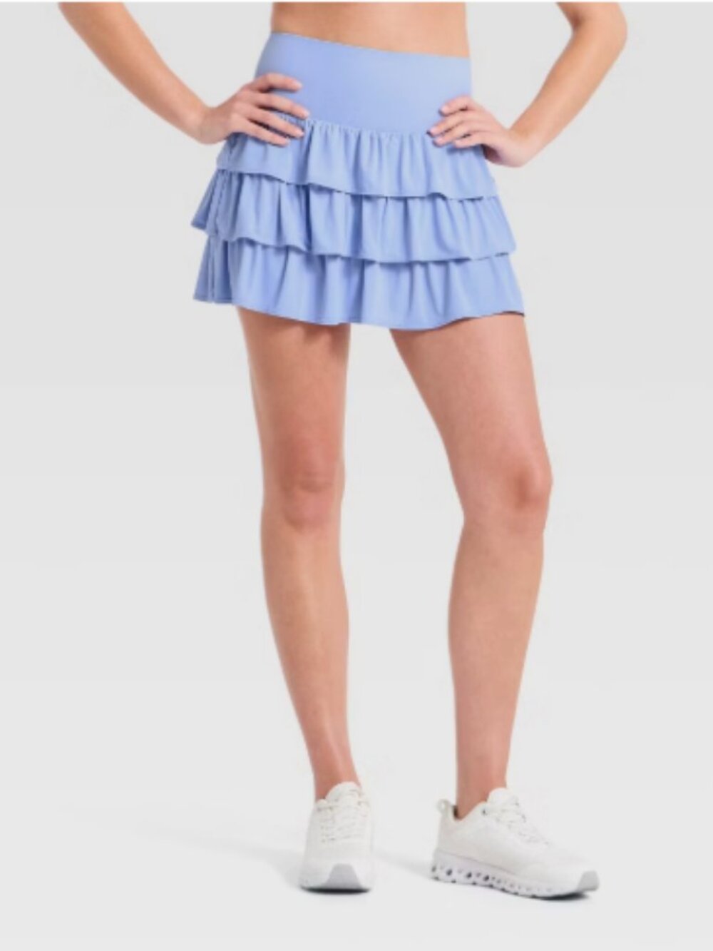 Women's Layered Ruffle Skort JoyLab -Blue Large